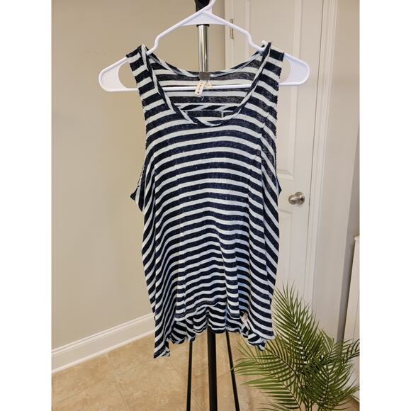 We the Free Free People Striped Raw Edge Hem Tank Womens  - Picture 1 of 4